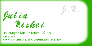 julia miskei business card